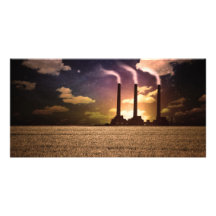 Factory Night Customized Photo Card