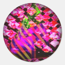 Fade to Black Round Stickers