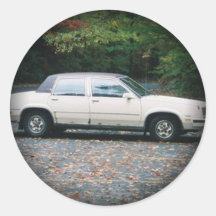 Fade to Black Round Stickers