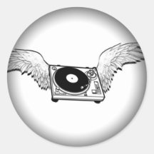 Fade to Black Round Stickers