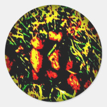 Fade to Black Round Stickers