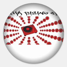 Fade to Black Round Stickers