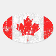 Faded Flag Of Canada Stickers