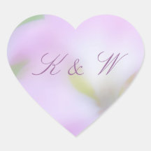 Faded Flowers Wedding Sticker