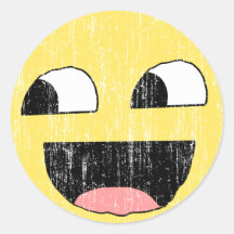 Faded Sarcastic Smiley Sticker