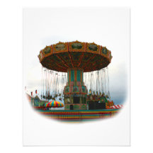 Fairgrounds Swings Stopped Against Grey sky Personalized Invite