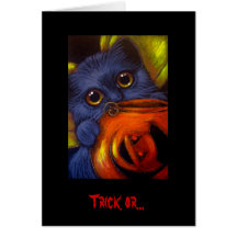 FAIRY CAT HALLOWEEN Card