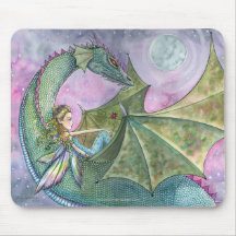 Fairy Dragon Mousepad by Molly Harrison