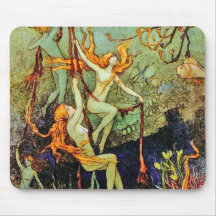 Fairy Mermaids - by Warwick Goble Mouse Pads
