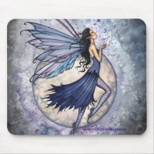 Fairy Mousepad, Midnight Blue by Molly Harrison