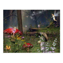 fairy night postcard