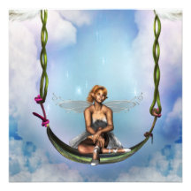 Fairy on a Swing  Invitations