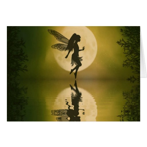 Fairy Reflect Siluetts Note card