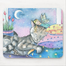 Fairy Tabby Cat Mousepad by Molly Harrison