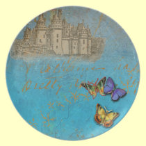 Fairy Tale Castle & Fleur de lis plates