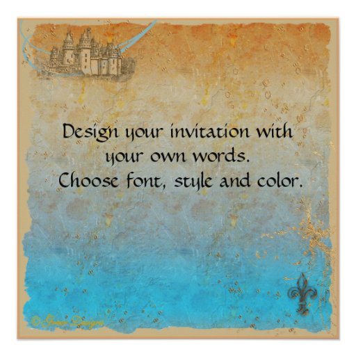 Fairy Tale Castle Invitation Card