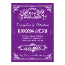 Fairy Tale Storybook Wedding Menu Cards