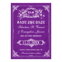 Fairy Tale Storybook Wedding Save the Date Cards