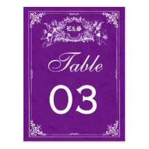 Fairy Tale Storybook Wedding Table Numbers Post Cards