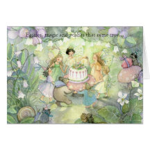 Fairy tea party invitations greeting cards
