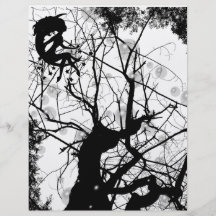 FAIRY WEBBY TREE BUBBLES B&W FLYER DESIGN
