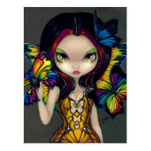 "Fairy with a Butterfly Mask" Postcard
