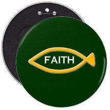 FAITH AND FISH SYMBOL PIN
