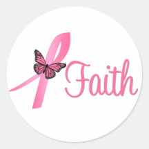 Faith Breast Cancer Awareness Stickers