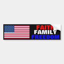 Faith Family Freedom Bumper Sticker