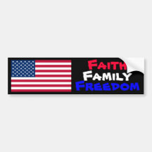Faith Family Freedom Bumper Stickers