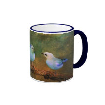 Faith, Hope and Charity Bird Mug by Lois Bryan
