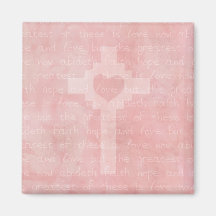Faith Hope and Love Christian Magnets