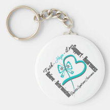 Faith Hope Love Butterfly Tourette Syndrome Key Chain