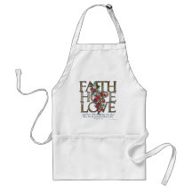Faith Hope Love Christian Bible Verse Apron