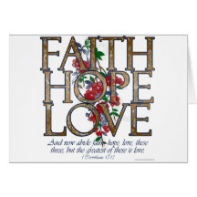 Faith Hope Love Christian Bible Verse Cards