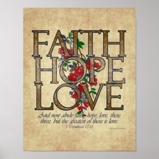 Christian Poster: Faith Hope Love