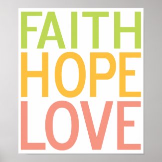 Christian Poster: Faith Hope Love