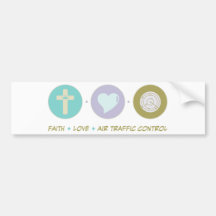 Faith Love Air Traffic Control Bumper Sticker