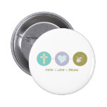 Faith Love Drums Pinback Buttons
