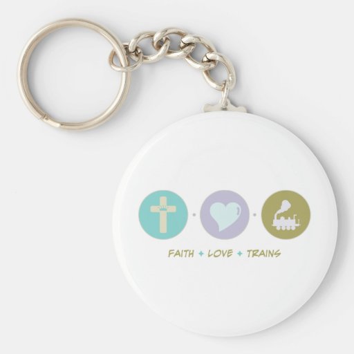 Faith Love Trains Key Chains