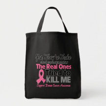 Fake and Spectacular - Breast Cancer Tote Bags