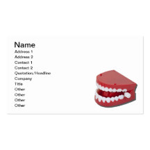 Fake Chattering Teeth Business Card Template