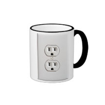 Fake Electrical Outlet Coffee Mugs