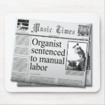 Fake headlines about organist mouse pads