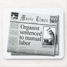 Fake headlines about organist mouse pads