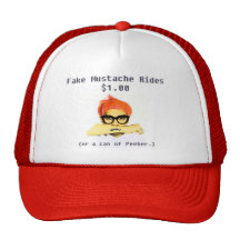 Fake 'Stache Rides $1.00... Mesh Hat