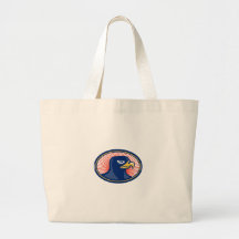 Falcon Head Side Oval Canvas Bags