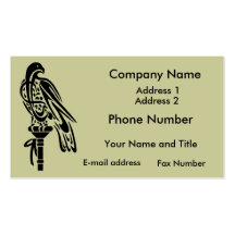 Falcon on Block Perch Business Cards