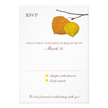 Fall Aspen Pair RSVP Reply Card