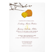 Fall Aspen Pair Wedding Invitation